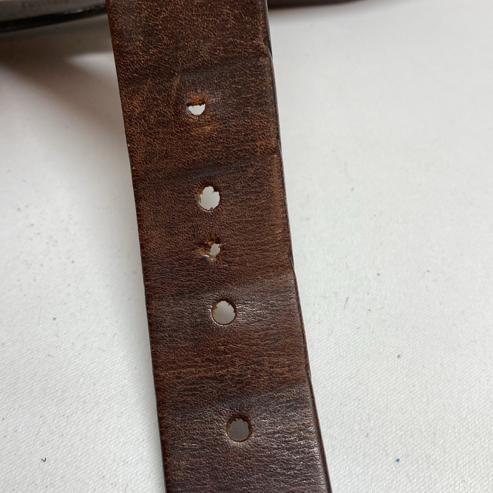 Banana Republic Brown Leather Belt with Silvertone Buckle Size 38 - Picture 8 of 8